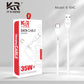 35W Type-C Fast Charging Data Cable, USB-A to Type-C, Durable Braided Design, KR-104C
