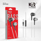 Shine Bass Earphones with Mic – Premium Wired In-Ear Headphones for Deep Bass & Noise Isolation KR-22