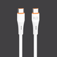 Type-C to Type-C Data Cable, 60W Fast Charging, Heavy-Duty Braided, USB-C to USB-C, KR-114