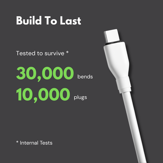 Silicone USB-A to Type-C Cable – 1 Meter, Fast Charging, Ultra Durable, KR-84 GLORY